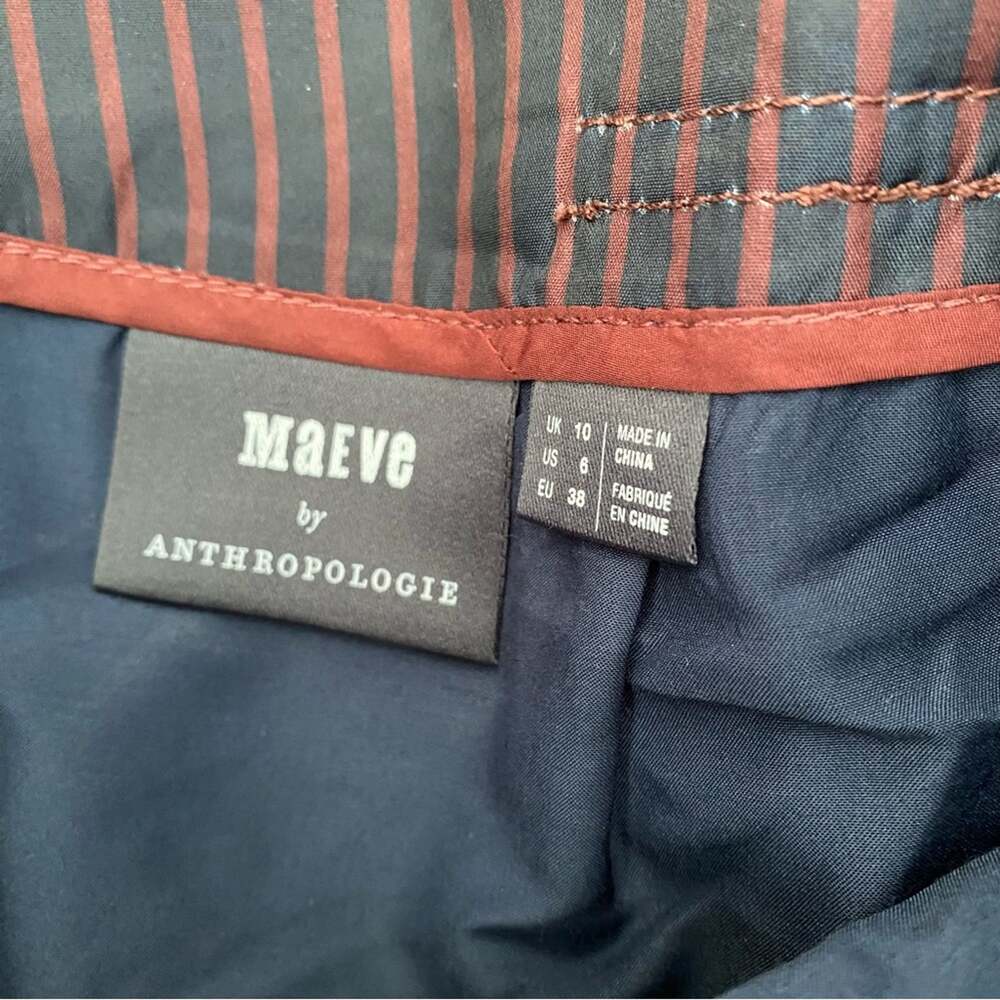 Maeve Anthropologie Faux Leather Vinyl Look Wine Burgundy Mini Skirt NWOT size 6 - Picture 8 of 10